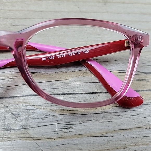 Ray-Ban Kids  RB1586 3777 Eyeglasses Clear Pink Red‎ 47-16-130 FRAMES ONLY - Picture 11 of 12